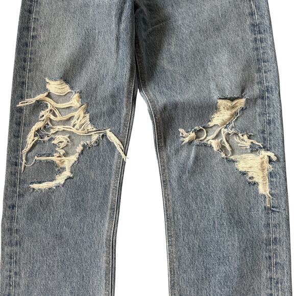 AGOLDE 90s Mid Rise Loose Fit Jeans Fall Out Distressed - Picture 5 of 12